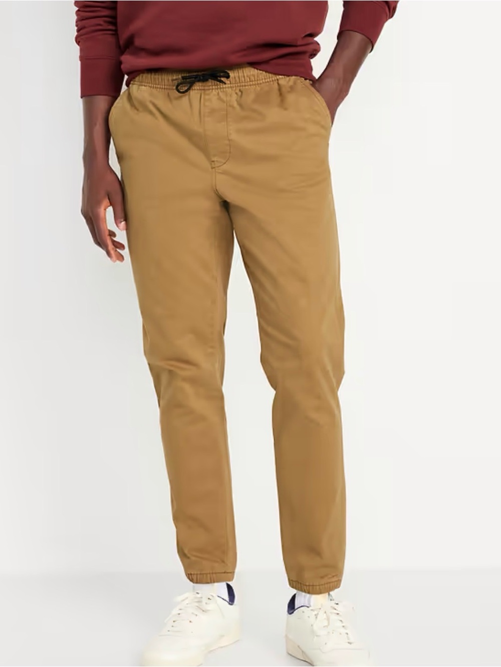 Old Navy Men's Tan Drawstring Chino Joggers